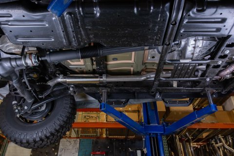Pypes Stubby Cat-Back Race Pro Exhaust Systems SJJ27R System, Muffler, Cat Back, Single, Stainless Steel, Polished Muffler, Jeep, 3.6L, Kit thumbnail 1