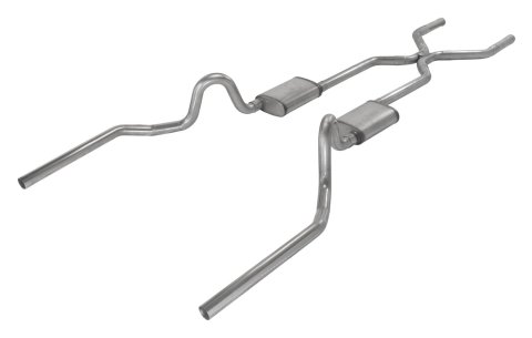 Pypes H-Bomb Exhaust Systems SGA43R System, H-Bomb, Crossmember Back, Split Rear, Dual, 3 in. Diameter, Stainless Steel, Turbo, Buick, Chevrolet, GMC, Oldsmobile, Pontiac, Kit thumbnail 2