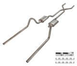 Pypes Street Pro Exhaust Systems SFF11S System, Pro, Crossmember Back, 409 Stainless Steel, Natural, X-Pipe, Rear Exit, Ford, Fairlane, Kit thumbnail 5