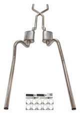 Pypes Street Pro Exhaust Systems SFF11S System, Pro, Crossmember Back, 409 Stainless Steel, Natural, X-Pipe, Rear Exit, Ford, Fairlane, Kit thumbnail 9