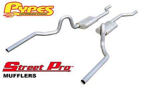 Pypes Street Pro Exhaust Systems SGA30S System, Pro, Header-Back, Stainless Steel, Natural, Buick, Chevy, Oldsmobile, Pontiac, V8, Kit thumbnail 3