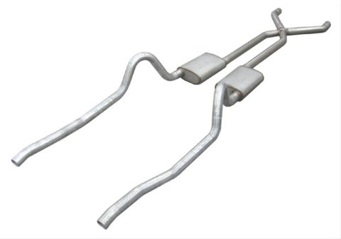 Pypes Street Pro Exhaust Systems SMA10S System, Pro, Header-Back, Stainless Steel, Natural, X-Pipe, Dodge, Plymouth, A-Body, V8, Kit thumbnail 2