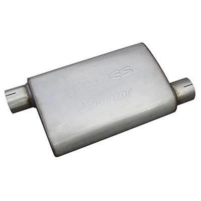 Pypes Violator 409 Stainless Steel 3 Inch Muffler MVV16 Muffler, Series, Steel, Natural, 3.0 in. Offset Inlet/3.0 in. Offset Outlet, Each thumbnail 2