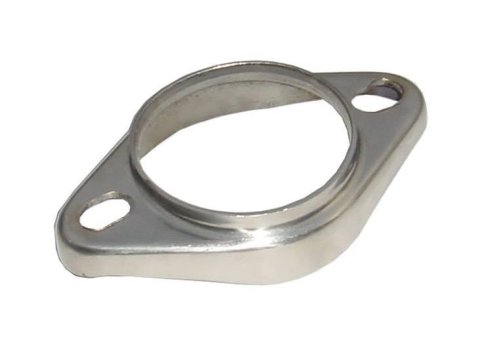 Pypes 2-Bolt 2.5 Inch Exhaust Flange PFF13 Flange, 2-Bolt, 9/16 in. x 61/64 in. Ovals, 4 1/4 in. Apart, Stainless Steel, Natural, 1/8 in. Thick, for 2.50 in. Diameter Pipe, Each