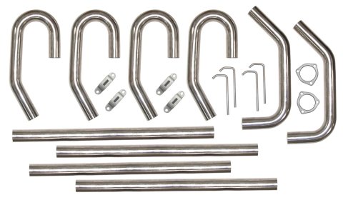Pypes Stainless Steel Universal Builders System Kits SVV10 Exhaust System, No-Muffler, Header-Back, Steel, Universal, Kit thumbnail 1