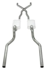 Pypes Header/Crossmember-Back Exhaust Systems SFC01 Crossmember Back w/X-Pipe System; Split Rear Dual Exit; 2.5 in. Intermediate And Tail Pipe; No Mufflers/Hardware Incl.; Tip Not Incl.; thumbnail 3