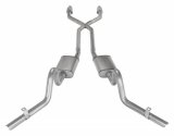 Pypes Street Pro Exhaust Systems SGG920SE Systems, Crossmember Back w/X-Pipe, 78-88 EL Camino Exc SS Dual Side Exit Behind Rear Tire 2.5 in Intermediate thumbnail 1