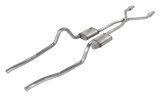 Pypes Race Pro Dual Exhaust Systems SMA940RE Systems, Crossmember Back w/H-Pipe System 75-76 Mopar A-Body Split Rear Exit 2.5 in Intermediate thumbnail 1