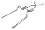 Pypes Street Pro Exhaust Systems SGC49S System, Crossmember Back w/H-Pipe 55-57 Split Rear Dual Exit 2.5 in Int & Tail Pipe Mufflers/Hardware thumbnail 1