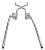 Pypes Street Pro Exhaust Systems SGC49S System, Crossmember Back w/H-Pipe 55-57 Split Rear Dual Exit 2.5 in Int & Tail Pipe Mufflers/Hardware thumbnail 2