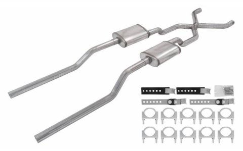 Pypes Violator Dual Exhaust Systems SGT77V Kit, 1955-59 GM Truck W/ X Rear Exit Mufflers thumbnail 3