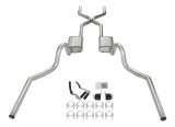Pypes Turbo Pro Exhaust Systems SGA48T System, Pro, 2.50 in., Crossmember Back, 409 Stainless Steel, Natural, H-Pipe, Muffler, Oldsmobile, V8, Kit thumbnail 2