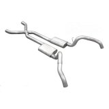 Pypes Race Pro Dual Exhaust Systems SGF63R System, Pro, Header-Back, Stainless Steel, Natural, X-Pipe, Chevy, Pontiac, Kit thumbnail 2
