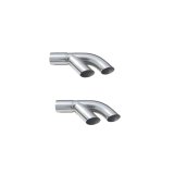 Pypes Stainless Steel Firebird 1976-81, Polished 2.50 Inch Exhaust Tip EVT10 Tips, Steel, Polished, Slant Cut, in. Inlet, 2.25 in. Dual Outlets, Pair thumbnail 3