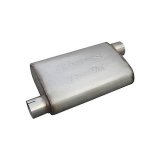 Pypes Race Pro 409 Stainless Steel 3 Inch Muffler MVR16 Muffler, Series, Steel, Natural, 3.0 in. Offset Inlet/3.0 in. Offset Outlet, Each thumbnail 3