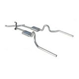 Pypes Race Pro Dual Exhaust Systems SGA11R System, Pro, Header-Back, Stainless Steel, Natural, X-Change, Buick, Chevy, Olds, Pontiac, V8 thumbnail 2
