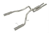 Pypes Converter-Back Exhaust Systems SFM66M System, Rear Axle-back, Dual, Stainless Steel, Natural, Split Rear Exit, Ford, 4.6L, Kit thumbnail 1