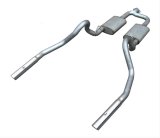 Pypes Street Pro Exhaust Systems SFM54B Exhaust, Pro, Cat-Back, Stainless Steel, Natural, Y-Pipe, Black Powdercoated Tips, Ford, 3.8, 3.9L, Kit thumbnail 2