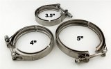 Pypes 5 Inch Exhaust Clamp HVB50 5.0" V BAND CLAMP 304SS thumbnail 1