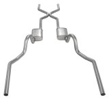 Pypes H-Bomb Exhaust Systems SGA43V System, Crossmember Back w/H-Pipe 64-74 GM A Body Split Rear Dual Exit 3 in Int Pipe & Tail Pipe Violator Mufflers/Hardware thumbnail 1