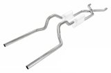 Pypes Header/Crossmember-Back Exhaust Systems SGT73 Systems, Crossmember Back w/ X-pipe System 63-66 GM Truck split rear dual exit 2.5 inch intermediate thumbnail 1