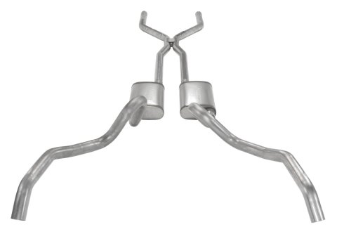 Pypes H-Bomb Exhaust Systems SGN40T Systems, Turbo Pro, Crossmember-Back, X-Pipe, Stainless Steel, Natural, Chevy, Kit