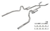 Pypes Violator Dual Exhaust Systems SGG913VE System, 3.0 in., Violator, Crossmember Back, 409 Stainless Steel, Natural, X-Pipe, Mufflers, G-Body, Kit thumbnail 3
