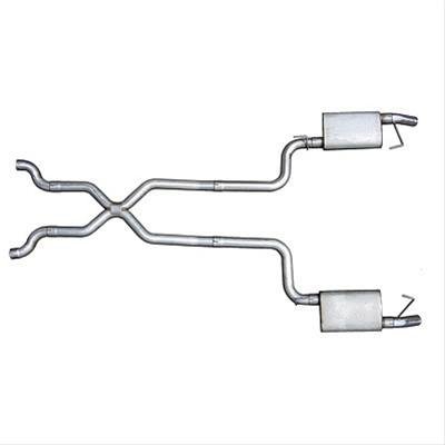 Pypes Race Pro Dual Exhaust Systems SCC10R System, Pro, Crossmember Back, Stainless Steel, Natural, X-Pipe, Chevy, Kit thumbnail 2