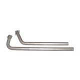 Pypes Stainless Steel Exhaust Downpipes DGU13S Downpipes, Steel, Mounts to Cast Iron Manifolds, Natural, 2.5 in. Diameter, 3-bolt, Buick, Chevy, Oldsmobile, Pontiac, Pair thumbnail 3