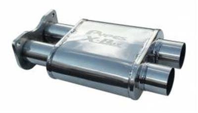 Pypes X-Box 304 Stainless Steel 2.5 Inch Muffler MVX10 Muffler, Series, Steel, Polished, Dual in. Inlets/Dual in. Outlets, Each
