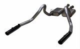 Pypes Violator Dual Exhaust Systems SFM16VB System, Violator, Cat-Back, Stainless Steel, Natural, Black Powdercoated Tips, Ford, 5.0L, Kit thumbnail 2