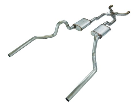 Pypes Race Pro Dual Exhaust Systems SGA20R30 System,Crossmember Back w/X-Pipe System; Split Rear Exit; 2.5 in. Intermediate And Tail Pipe; 18" Mufflers/Hardware Incl