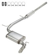 Pypes HGC Exhaust Systems for 2007-2018 WRANGLER, 2018 WRANGLER JK - SJJ21T System, High Ground Clearance, 2.50 in., Cat-Back Exhaust, 409 Stainless Steel, Natural, M80 Muffler, Turbo Pro Muffler, Jeep, Kit thumbnail 2