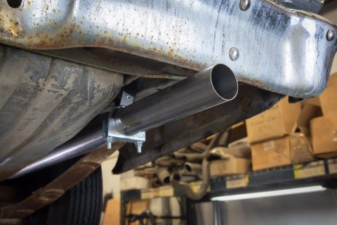 Pypes Turbo Pro Exhaust Systems SFF11T System, Pro, Crossmember Back, 409 Stainless Steel, Natural, X-Pipe, Rear Exit, Ford, Fairlane, Kit thumbnail 2