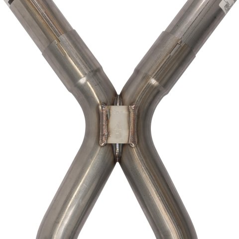 Pypes Turbo Pro Exhaust Systems SFF11T System, Pro, Crossmember Back, 409 Stainless Steel, Natural, X-Pipe, Rear Exit, Ford, Fairlane, Kit thumbnail 4