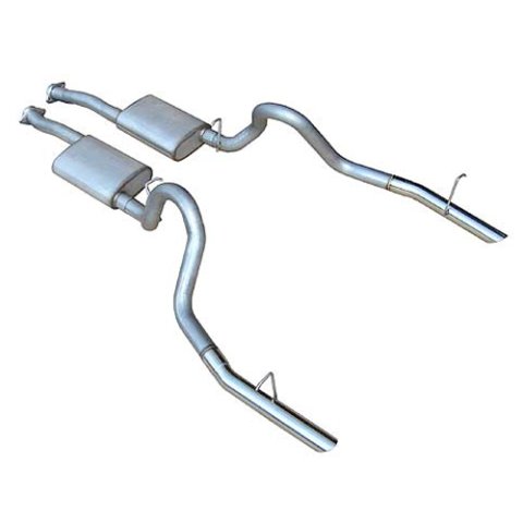 Pypes Violator Dual Exhaust Systems SFM13V System, Violator, Cat-Back, Stainless Steel, Natural, Polished Tips, Ford, 5.0L, Kit thumbnail 4