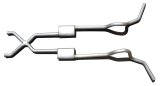 Pypes Street Pro Exhaust Systems SGT79S System, Crossmember-Back, Stainless Steel, Natural, X-Pipe, Chambered Mufflers, Chevy, GMC, Pickup, V8, Kit thumbnail 2