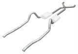 Pypes No-Muffler Exhaust Systems SMA10 System, No-Muffler, Header-Back, Stainless Steel, Natural, X-Pipe, Dodge, Plymouth, A-Body, V8, Kit thumbnail 1