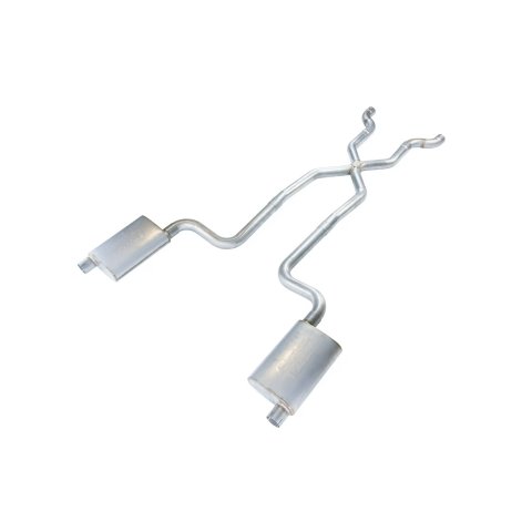 Pypes Race Pro Dual Exhaust Systems SCC12R System, Pro, Header Back, Stainless Steel, Natural, X-Pipe, Chevy, Kit thumbnail 3