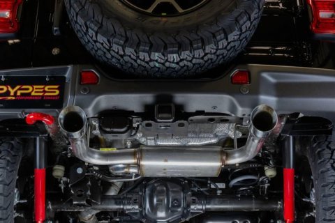 Pypes Converter-Back Exhaust Systems for 2021 WRANGLER - SJJ24S Systems, Axle-back System 2018-2020 Jeep JL Dual Exit 2.5 inch Intermediate thumbnail 5