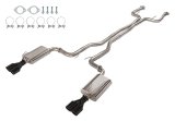 Pypes Violator Dual Exhaust Systems SGG63VB System, Violator, Cat-Back, Stainless Steel, Natural, Black Powdercoated Tips, Pontiac, Kit thumbnail 2