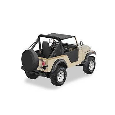 Bestop Traditional Bikini Tops 5250701 Soft Top, Bikini, Polymer Cloth, Black, Jeep, CJ5, Each