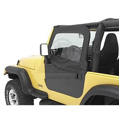 Bestop HighRock 4x4 Element Doors for 1997-2006 WRANGLER - 5179335 Doors, HighRock, Upper, Fabric, Black Diamond, Driver and Passenger Side, Jeep, Pair