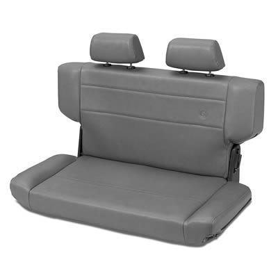 Bestop TrailMax II Fold and Tumble Charcoal Vinyl Seat 3943509 Seat, Tumble, Rear Bench, Vinyl, Charcoal, Jeep, Each