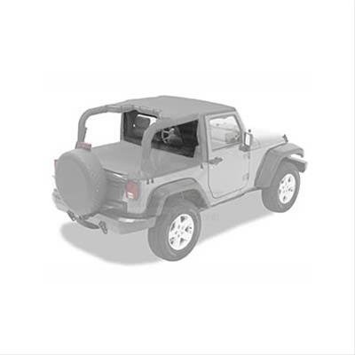 Bestop Wraparound Windjammers for 2007-2017 WRANGLER, 2018 WRANGLER JK - 8004135 Soft Top, Windjammer, Polymer Cloth, Black Diamond, Jeep, Each