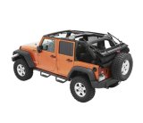 Bestop Supertop Ultra Squareback Tops for 2007-2018 WRANGLER, 2018 WRANGLER JK - 5472417 Soft Top, Squareback, Black Twill, Jeep JK, 4 Door, Each thumbnail 2