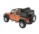 Bestop Supertop Ultra Squareback Tops for 2007-2018 WRANGLER, 2018 WRANGLER JK - 5472417 Soft Top, Squareback, Black Twill, Jeep JK, 4 Door, Each thumbnail 4