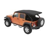 Bestop Supertop Ultra Squareback Tops for 2007-2018 WRANGLER, 2018 WRANGLER JK - 5472417 Soft Top, Squareback, Black Twill, Jeep JK, 4 Door, Each thumbnail 5