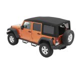 Bestop Supertop Ultra Squareback Tops for 2007-2018 WRANGLER, 2018 WRANGLER JK - 5472417 Soft Top, Squareback, Black Twill, Jeep JK, 4 Door, Each thumbnail 6