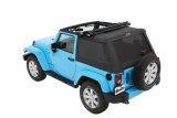 Bestop Trektop Slantback Soft Tops for 2007-2017 WRANGLER, 2018 WRANGLER JK - 56452-17 Top, Slantback, Twill, Black Twill, Tinted Windows, Jeep, 2-Door, Each thumbnail 9